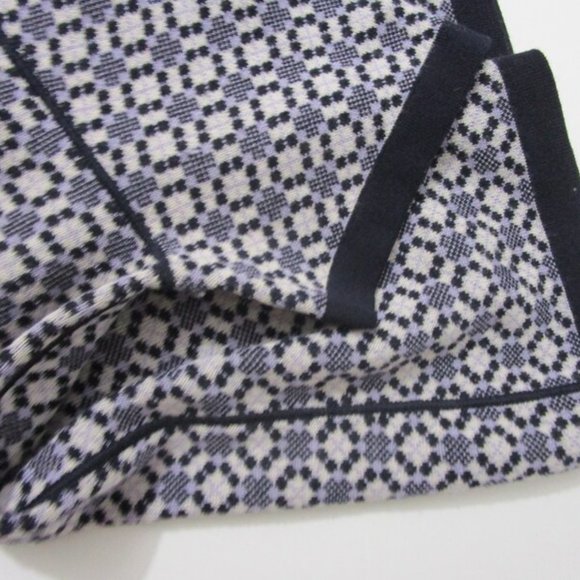 Italian Intarsia Argyle Knit Sweater Pullover Short Sleeve N - Picture 5 of 8